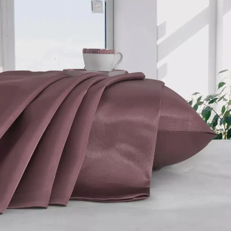 Soft 100% Mulberry Satin Silk Pillowcase For Hair Pillow Covers Queen Standard 6