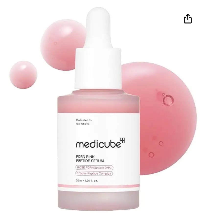 medicube PDRN Pink Peptide Serum, Pink Glow Serum, Peptides, Niacinamide, Hydrating & Moisturizing & Firming, Uneven Skin Tone, Korean Skincare | 1.01 fl oz (1.01 fl oz, Rose PDRN (Vegan)) Comfort Hydrate