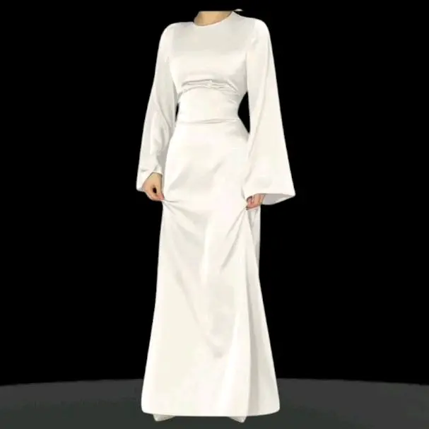 Laylah لَيْلَة Silk Satin glam abayas in minimalist style 5
