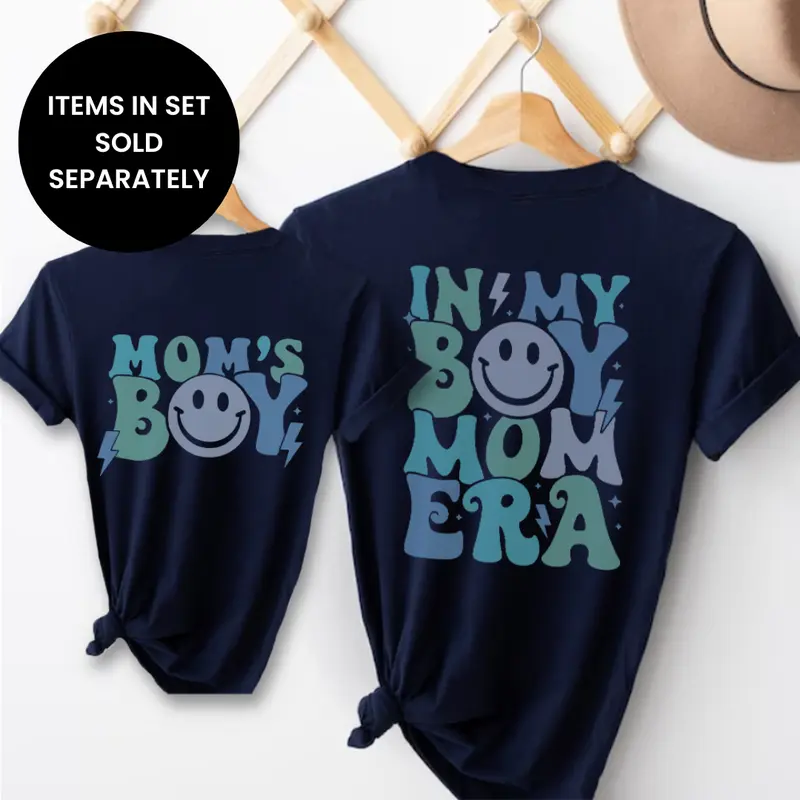 My Boy Mom Era & Mom's Boy Matching T-shirts 0