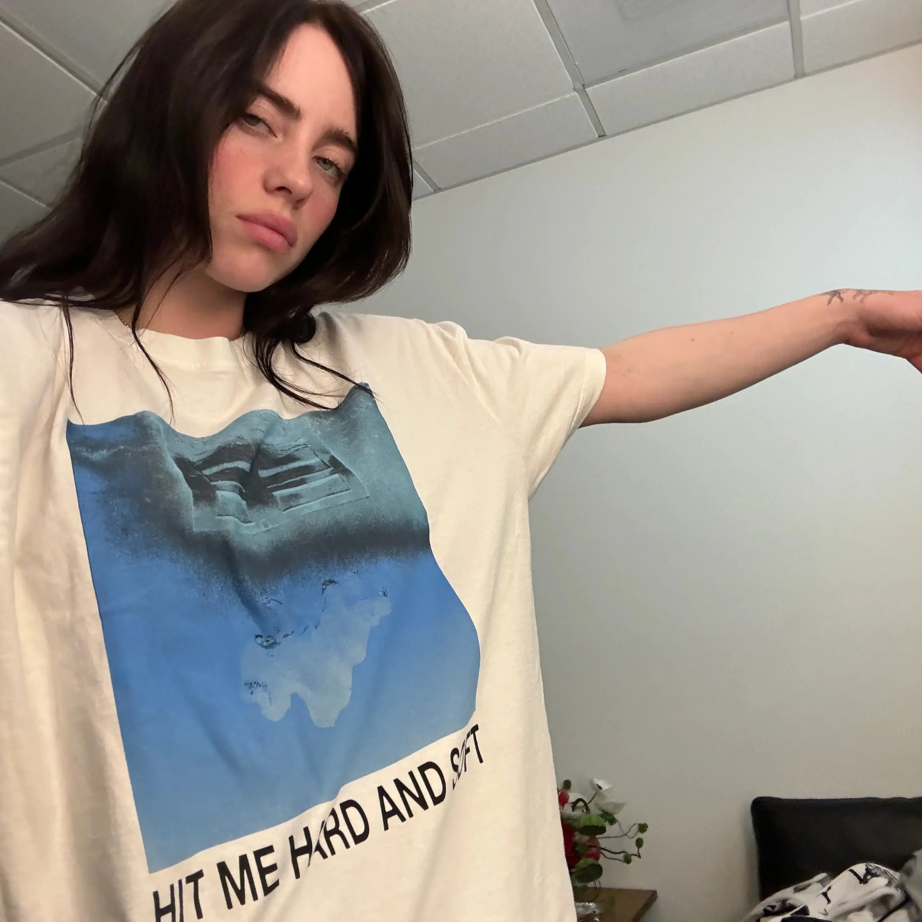 Billie Eilish HIT ME HARD AND SOFT White Cover Tee – Classic Album Tribute Music T-Shirt