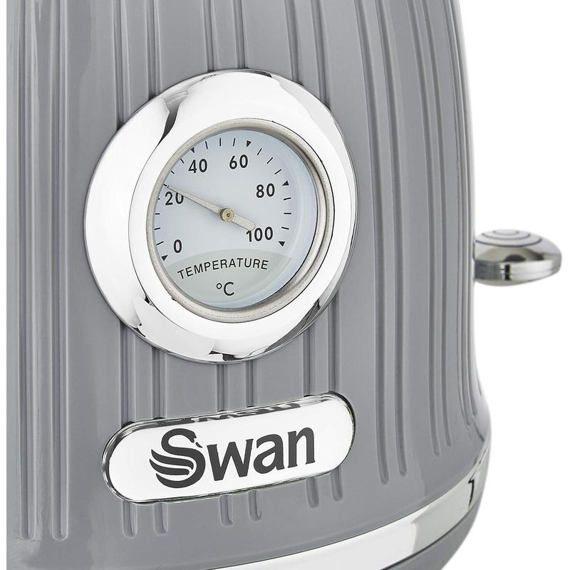 Swan Retro Kettle with Temperature Dial Display SK31040GRN (Grey) | Same-Day Dispatch & Fast Free Delivery | Kettles 7