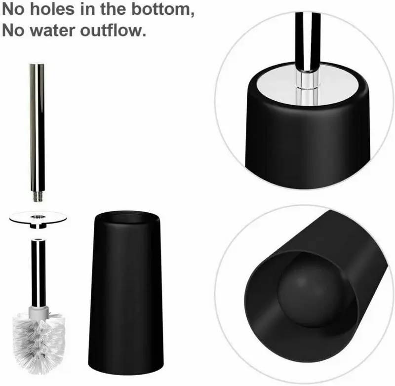 6PCS Bathroom Accessory Set - Waste Bin, Soap Dish, Soap Dispenser, Toilet Brush & Holder, Tooth Brush Holder, Rinse Cup - 4L Capacity 2