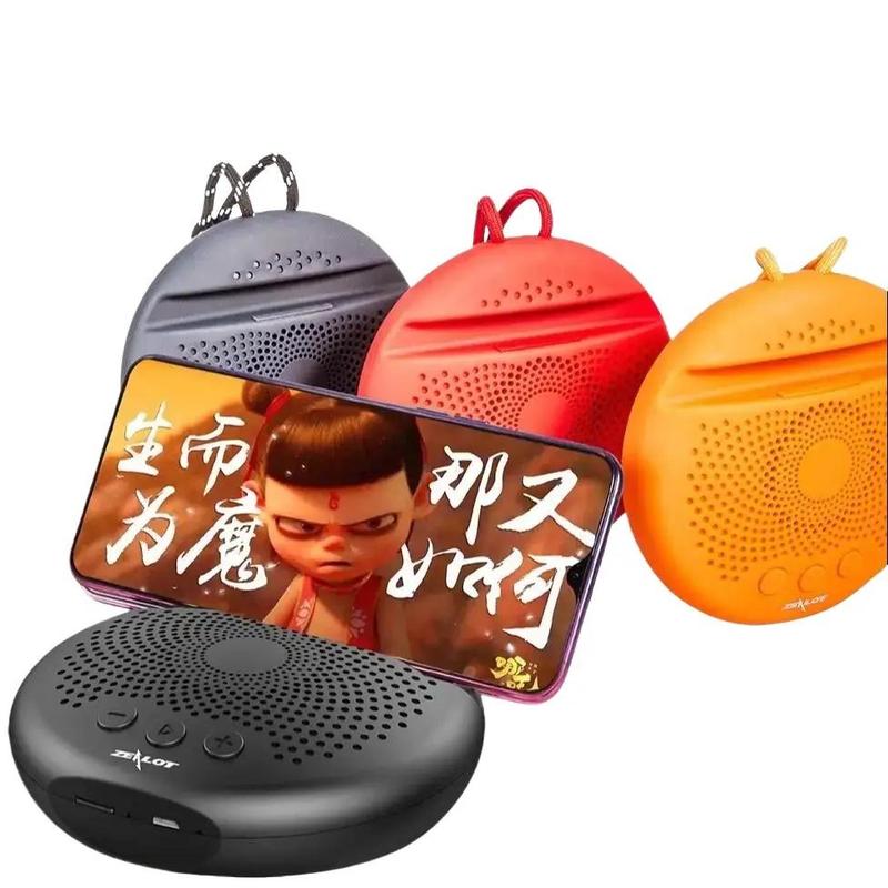 Zealot S24 Portable Stereo Mini Wireless Bluetooth 5.0 Speaker  IPX5 Waterproof Built-in Microphone with Lanyard  with TF Micro SD Card Slot (TF SD card not included) With Built-in HD Microphone 2000mAh Huge Battery! 5
