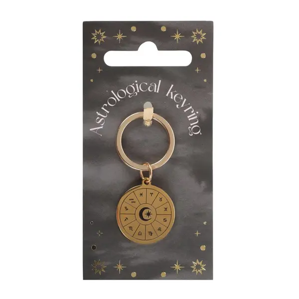 Astrology Wheel Keyring - Perfect for keys 0