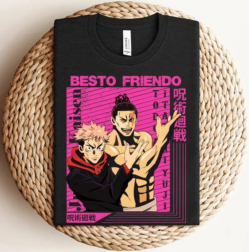 Besto Friendo Shirt, Black Flash Shirt, JJK Shirt, Jujutsu Kaisen Shirt, Funny Anime Tshirt, Toji Shirt, Itadori Shirt, Gift For BFF