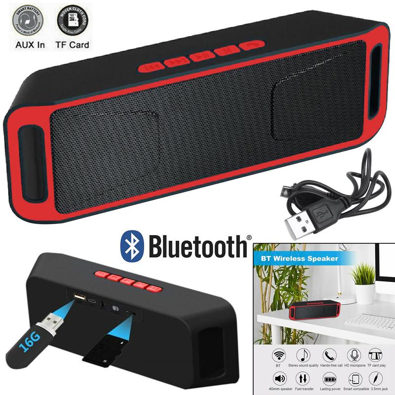 High Quality Bluetooth Wireless Speaker High Bass Portable Indoor Outdoor Stereo Loudspeaker Multicoloured Audio Compact Audio Compact 5