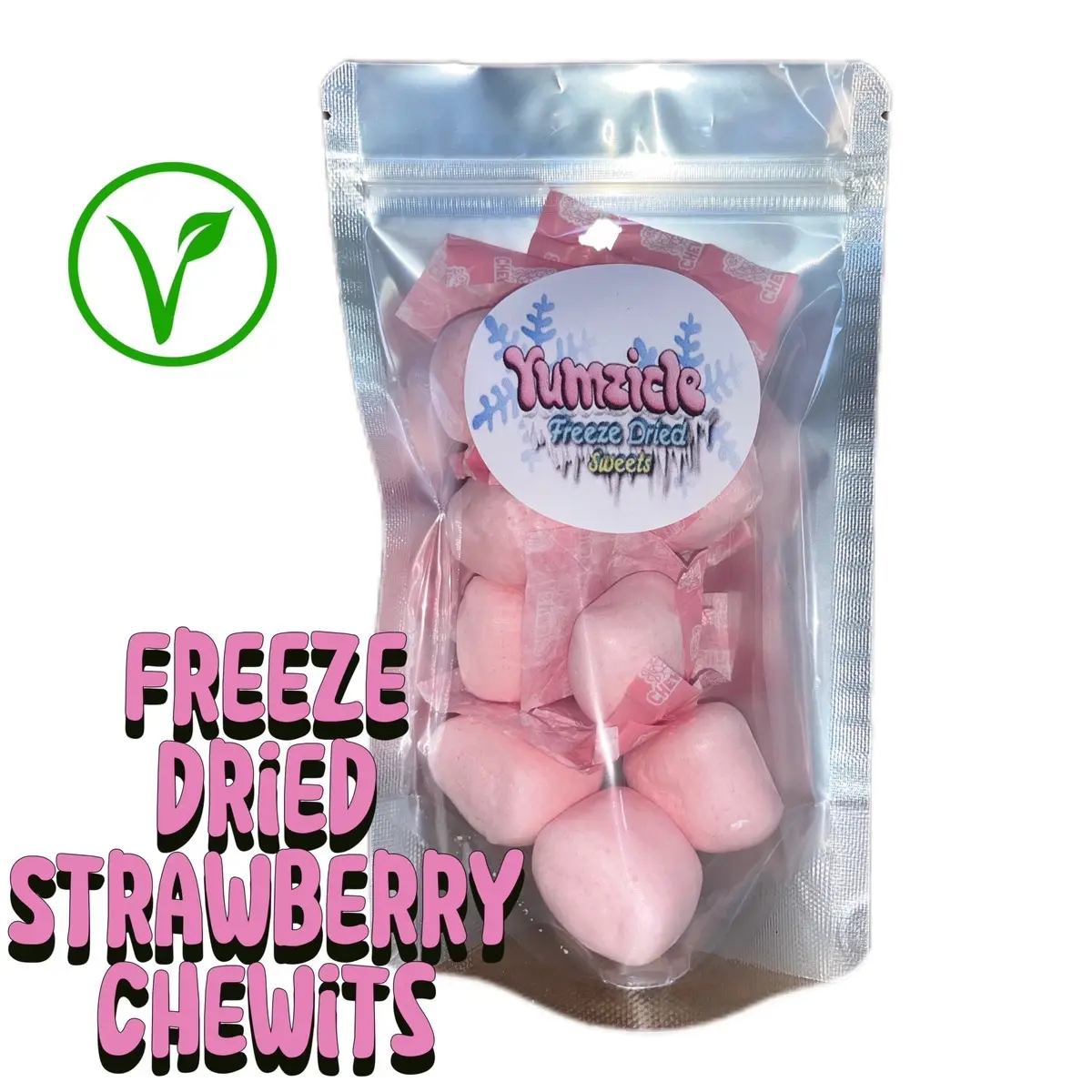 Freeze Dried Chewits Strawberry - Delicious Snack for Sweet Tooth - Candy d
