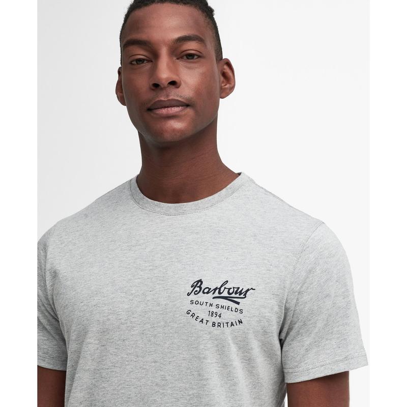 Barbour Men's Script Graphic T-Shirt - Grey Marl 1
