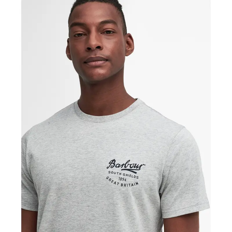 Barbour Men's Script Graphic T-Shirt - Grey Marl 1