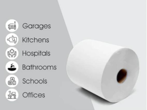 150M Silverstar Toros Pure White 2-Ply Centrefeed Rolls Pack of 6 - 150m Each Rolls for Cleaning & Hygiene - Wipes, Toilet 1
