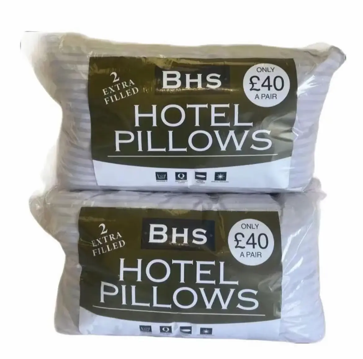 BHS Extra Filled Hotel Quality Stripe Pillow Pack of 4 | 2 Sale 500 GSM Filling Stripe Pillow Viral Pillow