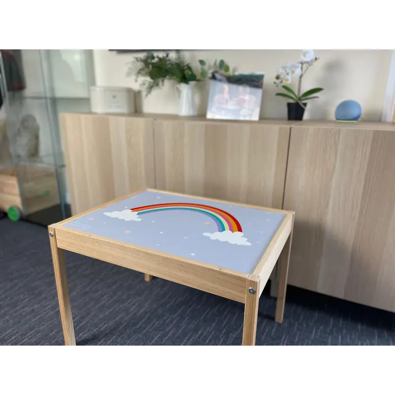 Kids Rainbow Table Top STICKER ONLY Compatible with IKEA Latt Tables 1