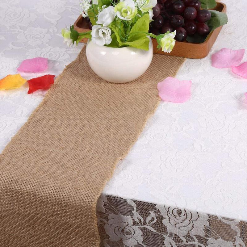10Mx30CM Hessian Table Runners Hessian Roll Fabric Burlap Jute Rustic Wedding UK 7