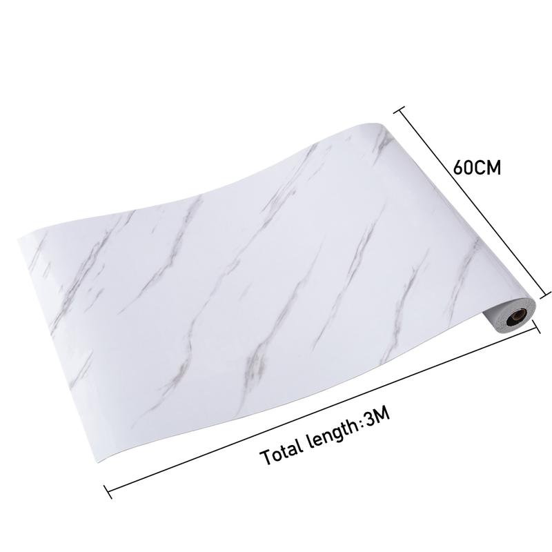 Livingandhome 3M Grey Marble Contact Wallpaper Self Adhesive 6
