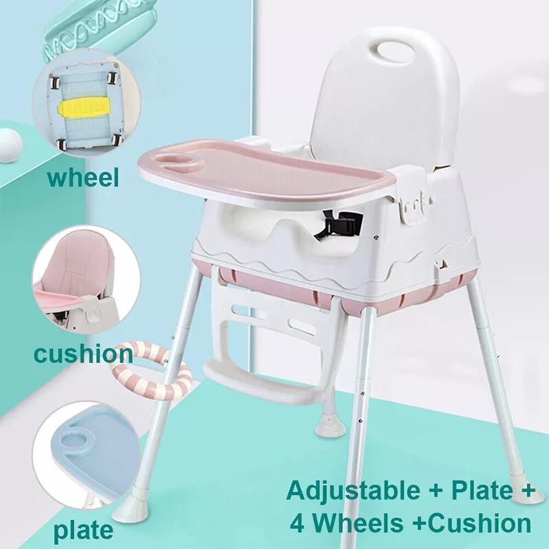 Adjustable 3-In-1 Baby Highchair Infant High Feeding Seat Toddler Table Chair 2