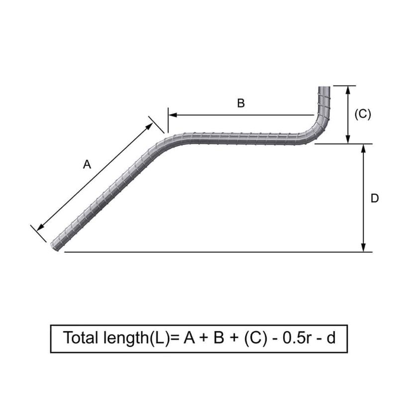 10mm Custom Cut & Bent Rebar Shape Code 28 1