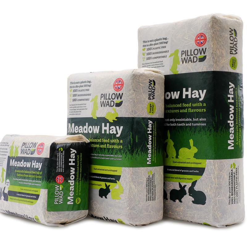 Pillow Wad Meadow Hay Mini 1kg Pack, perfect for small animals feed and bedding rabbits 3