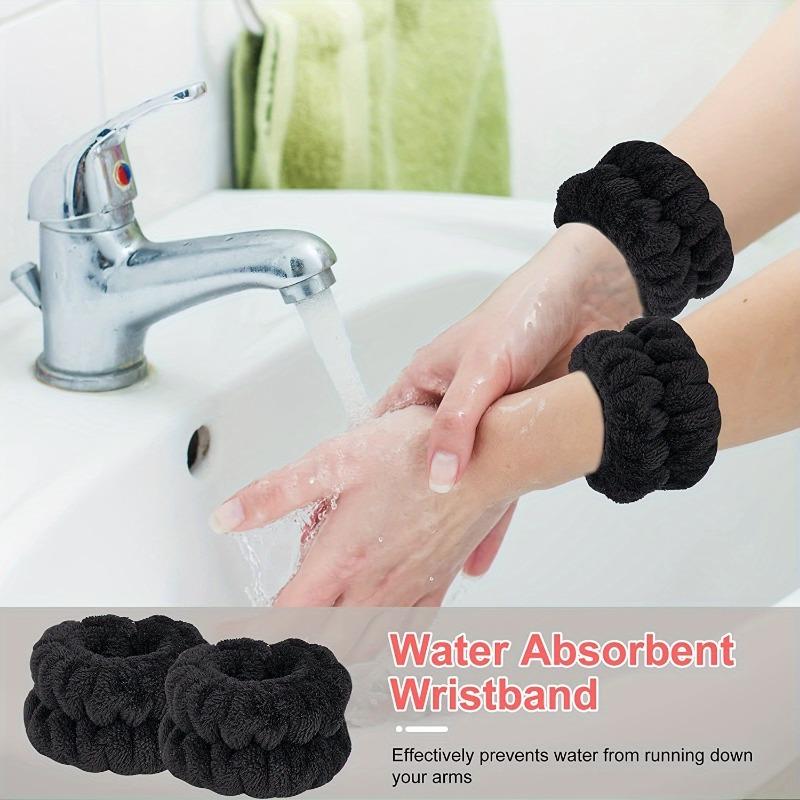 Product Introduction of 5pcs Spa Headband & Wristband Set with Hair Claw - Soft, No-Slip Makeup & Skincare Accessories for Women - Includes 4 Colors, Neutral & Maillard Shades 11