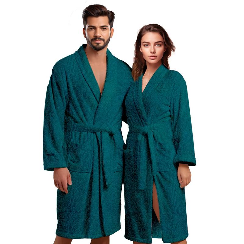 TERRY TOWEL BATH ROBE UNISEX LUXURY SOFT COTTON TOWELLING DRESSING GOWN ONE SIZE MEN WOMEN HOTEL & SPA SUPER ABSORBENT QUALITY 0