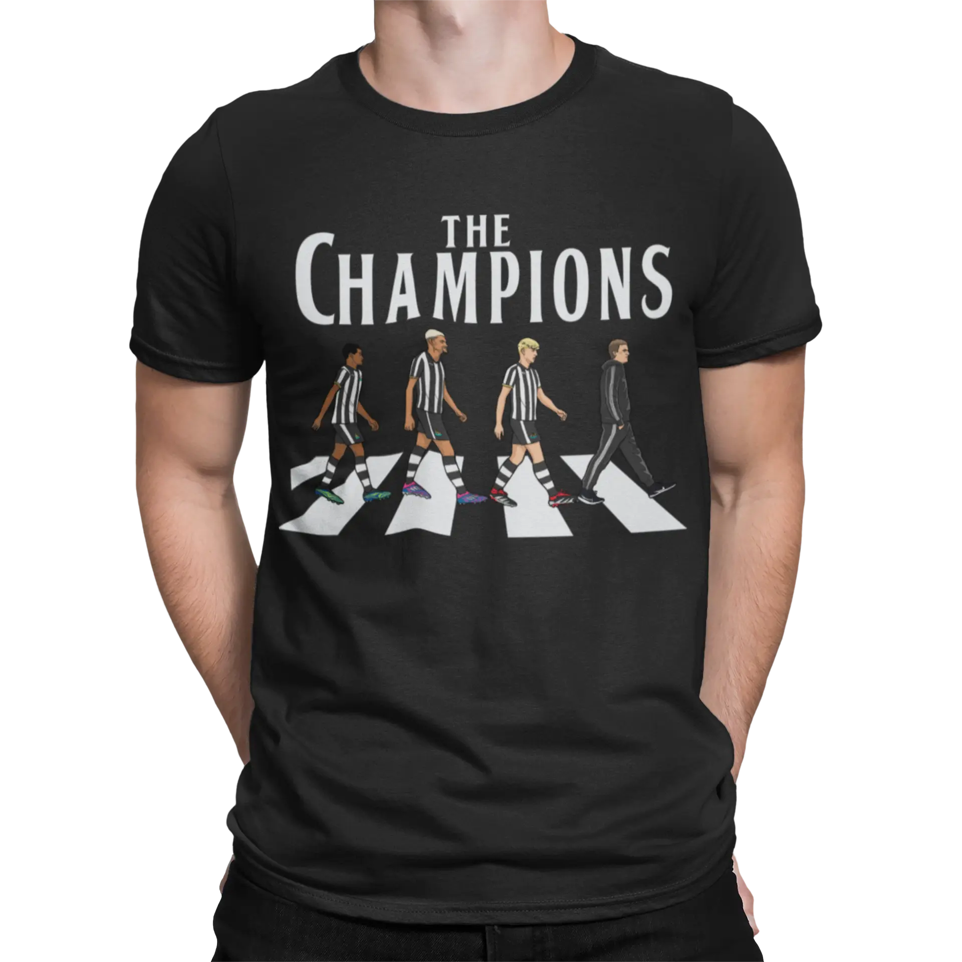 Newcastle 2025 Cup Champions Black T-Shirt for Men - Available in Multiple Sizes - Menswear