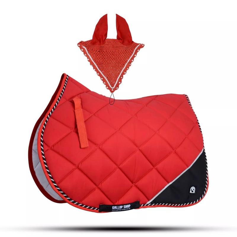 Rhinegold Non-Slip Gel Half Pad - Luxe Fur Top, Shock Absorbing For Horse Riding