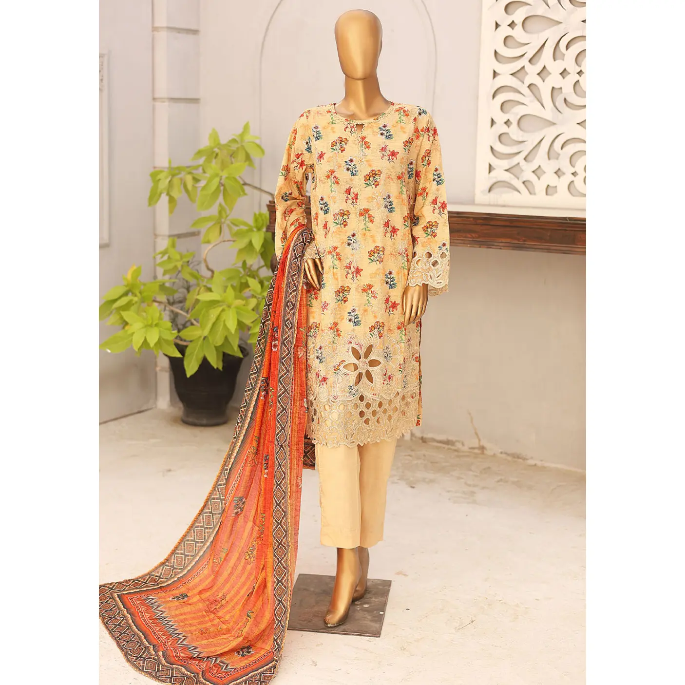 BDST-02- Readymade - Bin Saeed Lawn Kari Embroidered Collection 2024