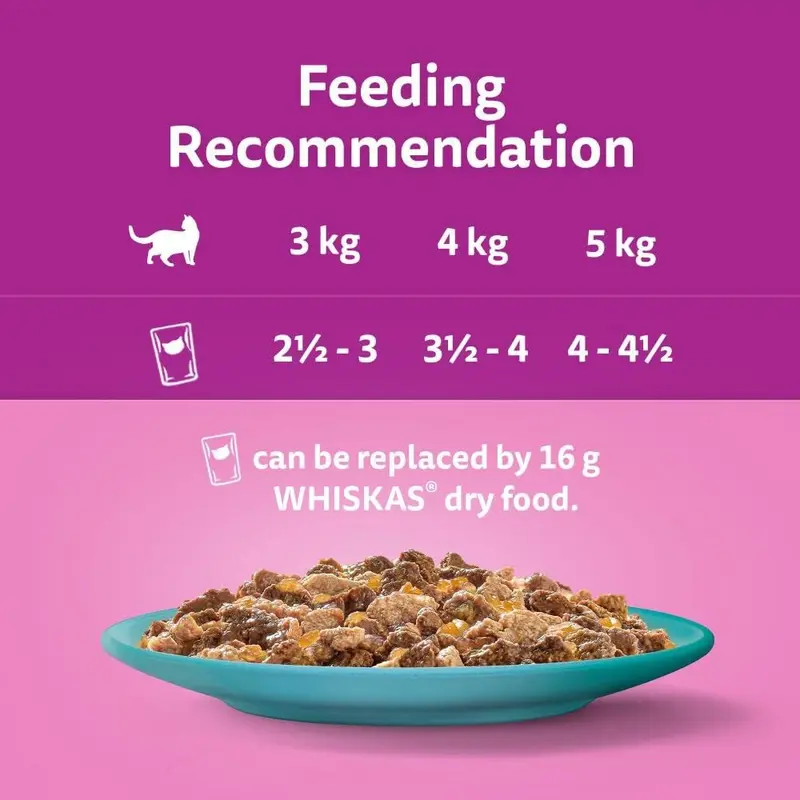 Whiskas Tasty Duo 1+ Ocean Delight in Jelly 48 x 85 g Pouches, Adult Cat Food - Pack of 4 (12 x 85 g) 3