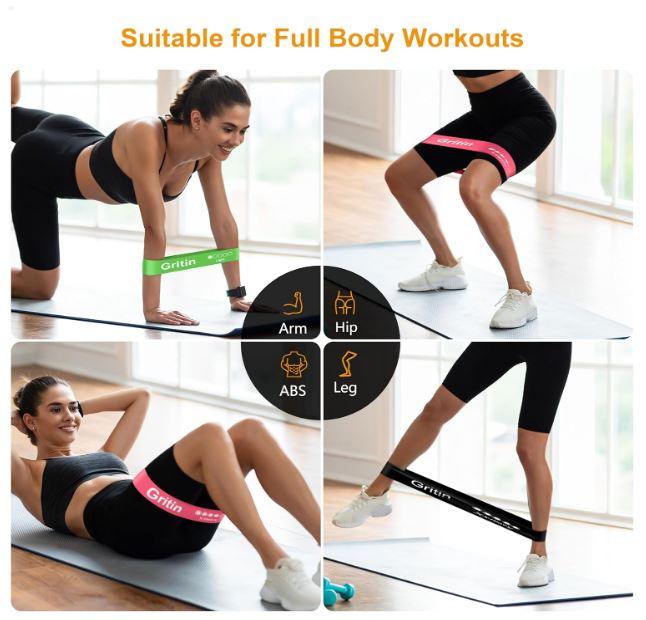 Product Introduction of Resistance Bands, Set of 5 Skin-Friendly Resistance Fitness Exercise Loop Bands with 5 Different Strength Levels - Carrying Case Included - Ideal for Home, Gym, Yoga, Training 6