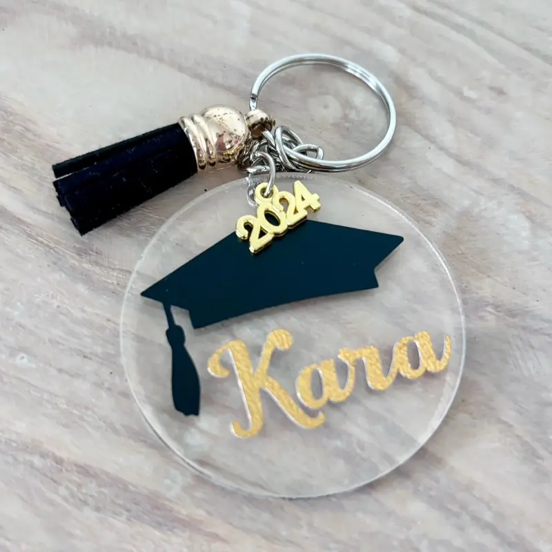 Graduation keyring, personalised graduation keyring with 2025 charm. 0