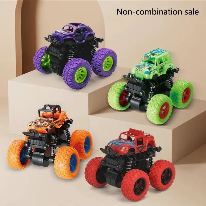 RC Stunt Car Toy for Kids - Monster Truck Toy, 1/2/4 Counts Off-road Toy Car, Rotating Stunt Vehicle 0