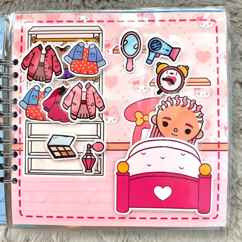 Toca Boca house Game children velcro book 4