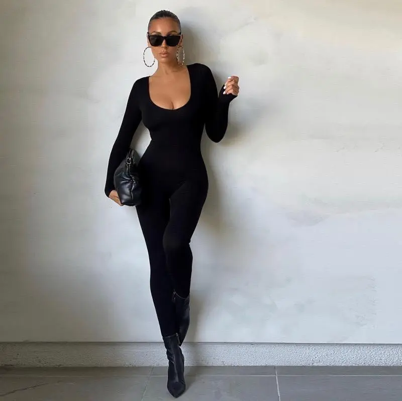 [60%OFF UK SELLER!]2024 New Womens Body Suits Yoga Pants Jump Suit For Womens Tummy Flattering outfits Yoga Long Sleeve Sport Gym Clothes