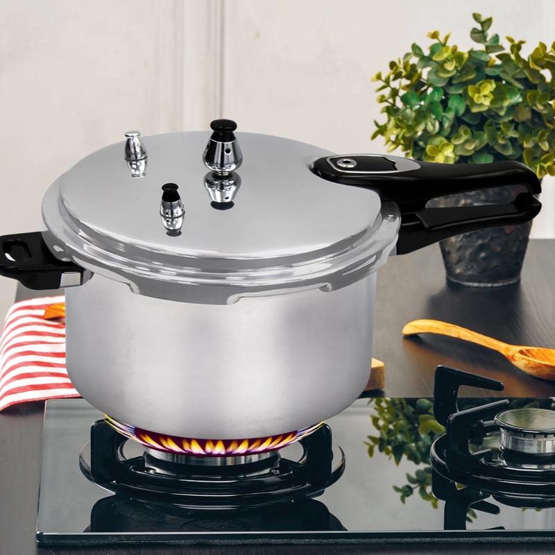 ALUMINIUM PRESSURE COOKER  KITCHEN CATERING HOME BRAND NEW WITH SPARE GASKET Aluminium Inner Pot Easy Clean Design Detachable Steam Vent Fast Cooking Aluminum Cookware Handles Induction 3