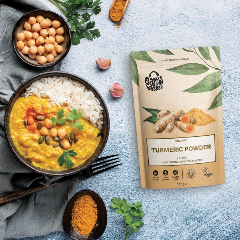 Earths Basket Turmeric Powder 100g Spice Natural Flavor 3