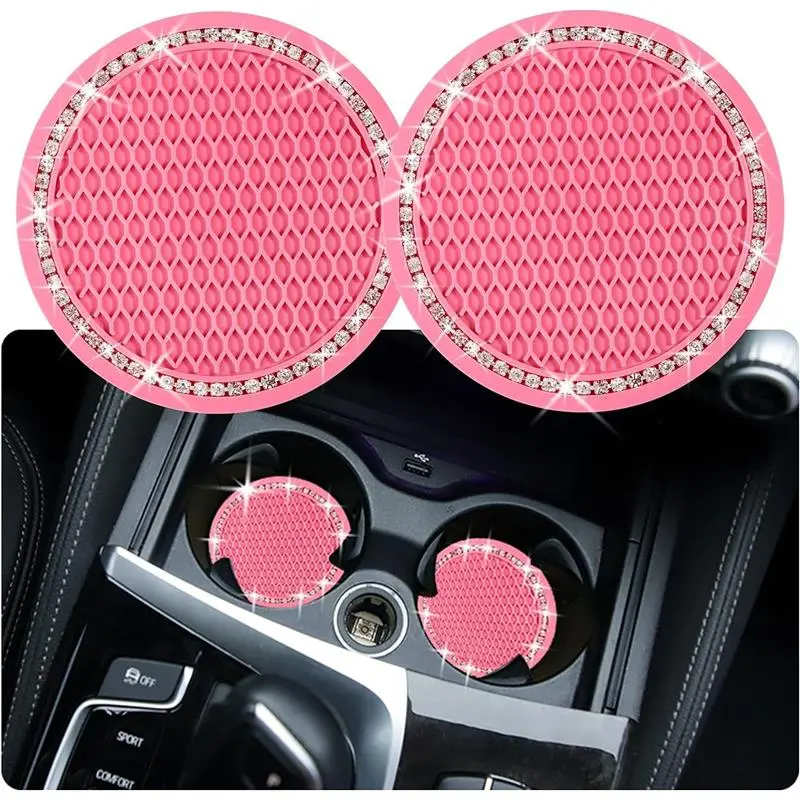 Car Coasters, 2 Pack, Universal Car Cup Holder Coaster Black Car Cup Holder