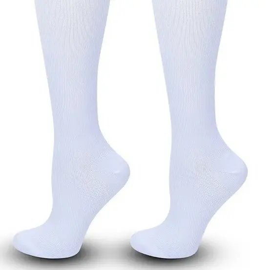Miracle Flight Travel Compression Socks Unisex Anti Swelling Fatigue DVT Support WHITE Breathable Comfortable Men Women Plane Car Bus Home Small Medium Large 4
