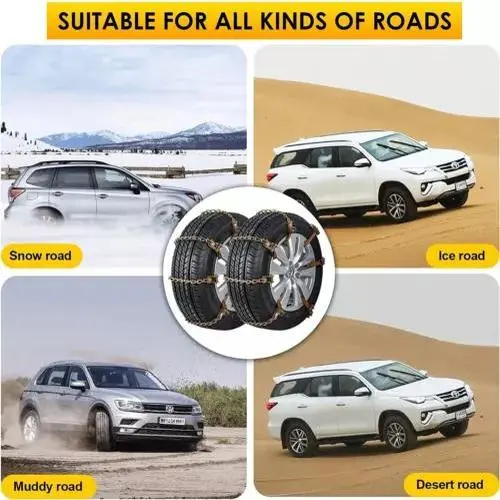 Wheel Tire Snow Anti-skid Chains for Car Truck SUV Emergency Universa Strap 6