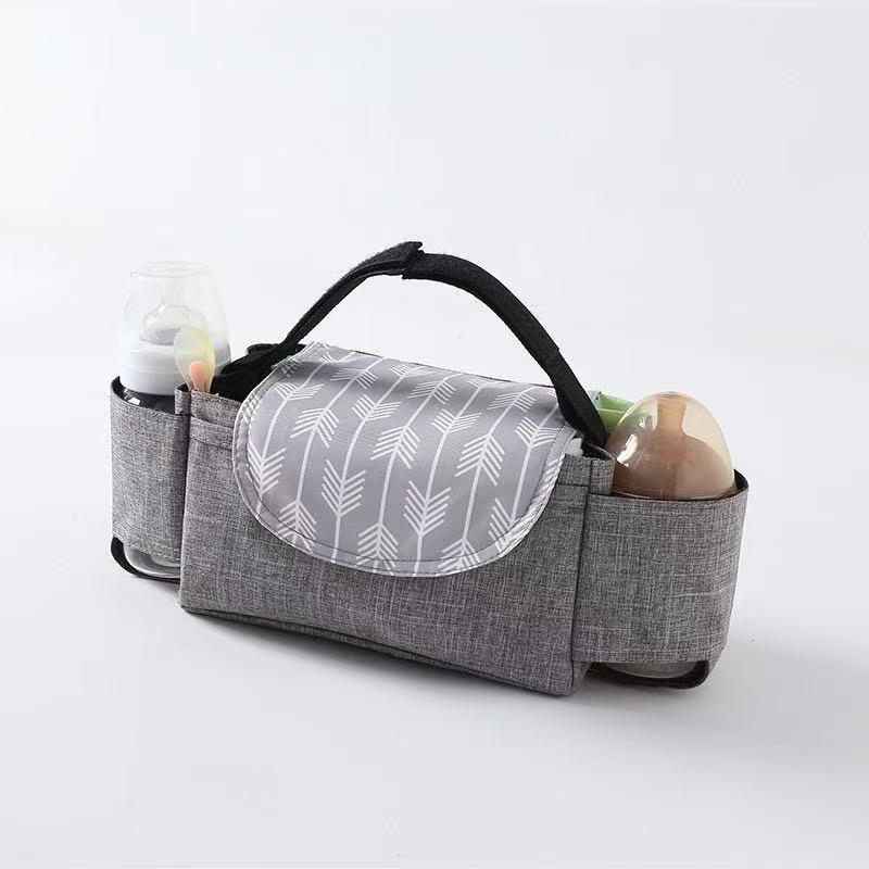 Baby Stroller Storage With Bottle Pockets, Multi-Functional Diaper Organiser Pouch, Baby Carriage, Travel Essentials, Baby Stuff, Baby Essentials, Mother Baby Nappy Organiser, Maternity nappy baby bags caddy baby folding  changing organizer bag hospital 1
