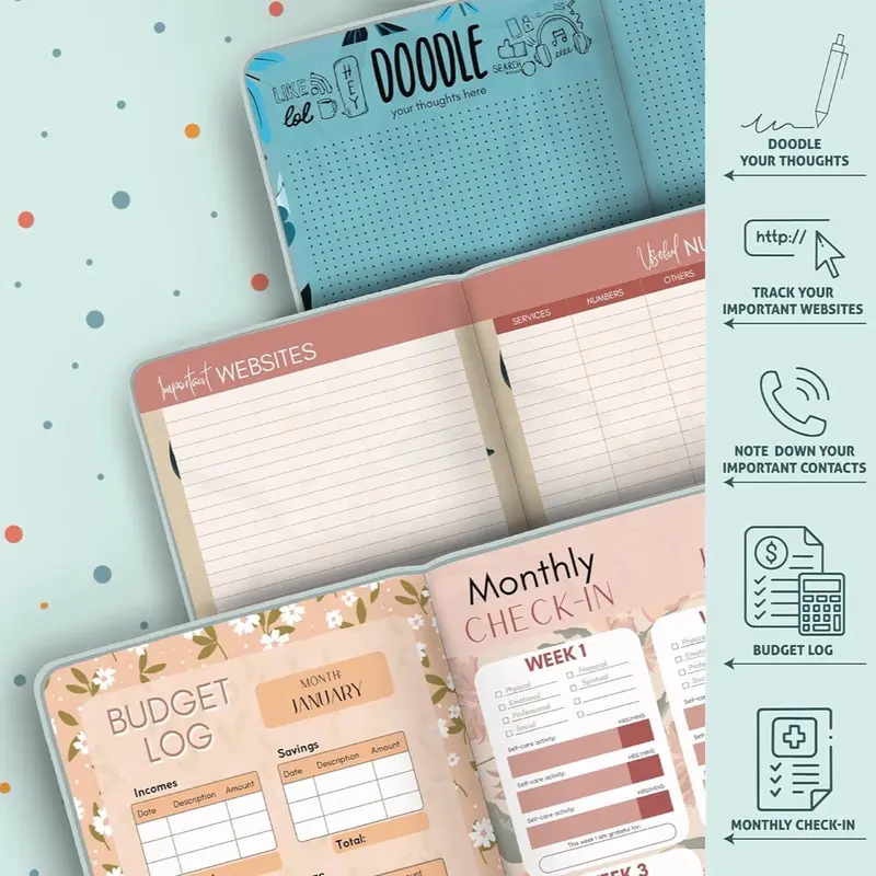 2025 Premium Planner Diary for Ultimate Organization & Year-Long Productivity 4