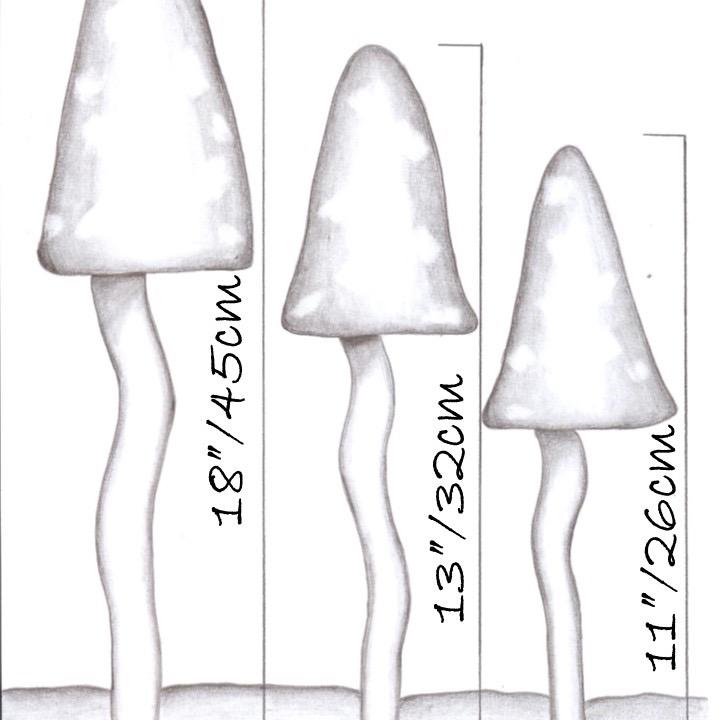 Nightfall Shades - Tinkling Toadstools - Set of 3 - Fairy Garden Accessories - Leisure Gardening ornaments 6