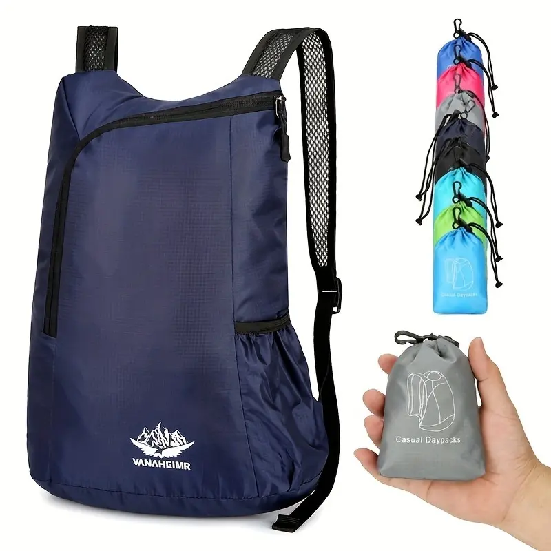Lightweight 1pc Folding Backpack - Large Capacity Storage for Outdoor Camping and Travel 0