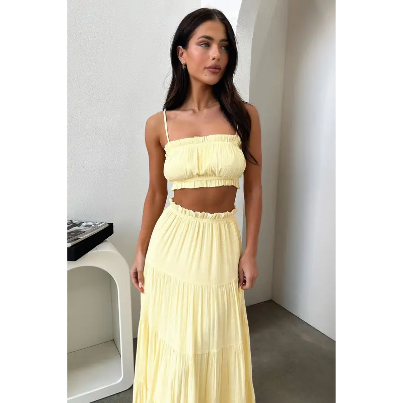 Thats So Fetch Selina Maxi Skirt - Yellow 6