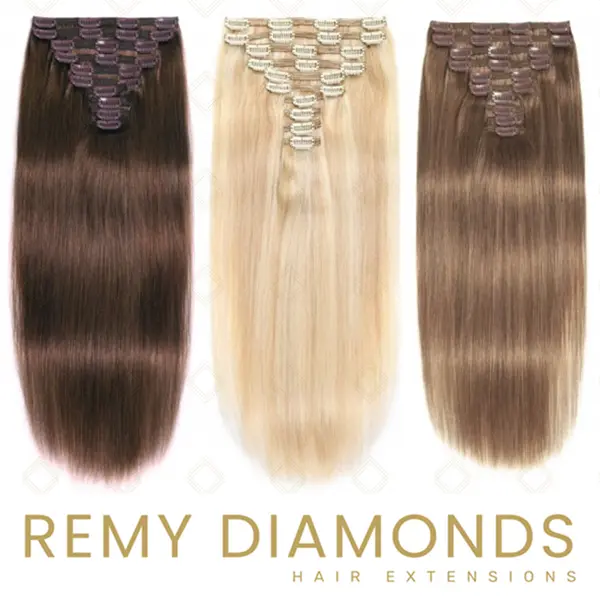 Clip in human hair extensions half head | full head 1