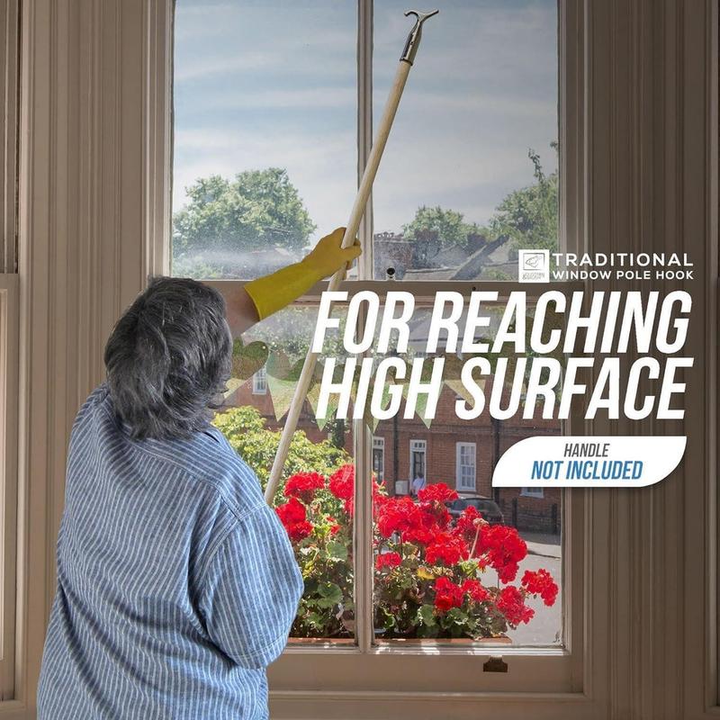 Window Pole Hook Head Only Sash Velux Opener Blinds Window Skylight Roof Chrome 3