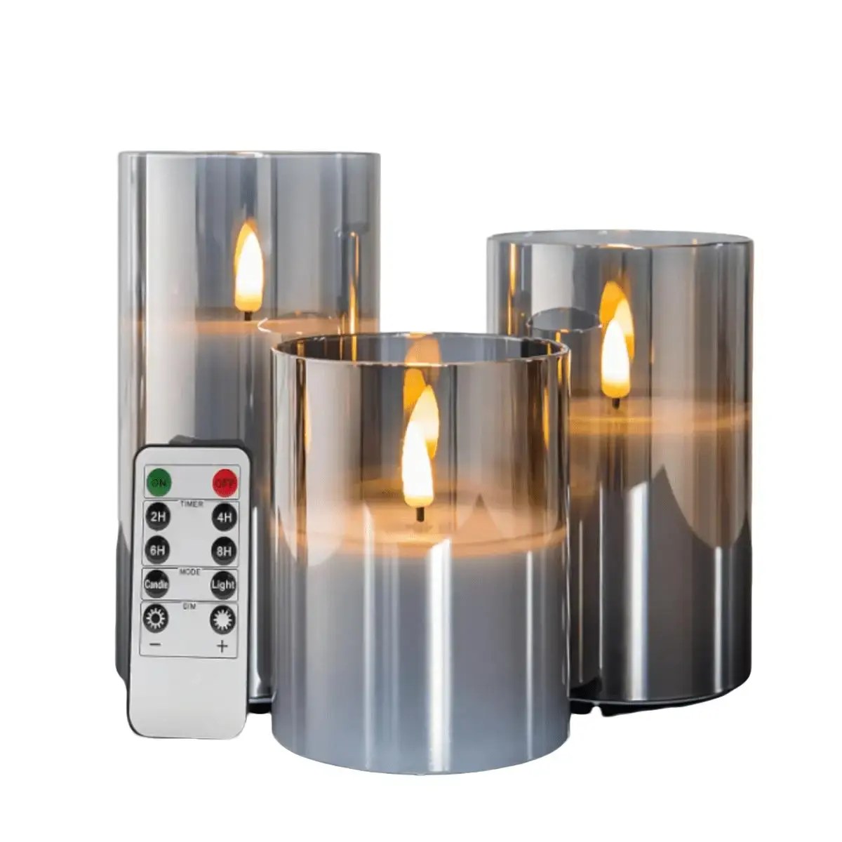Luxurious 3 Pack Realistic LED Fake Candles for Beautiful Ambiance