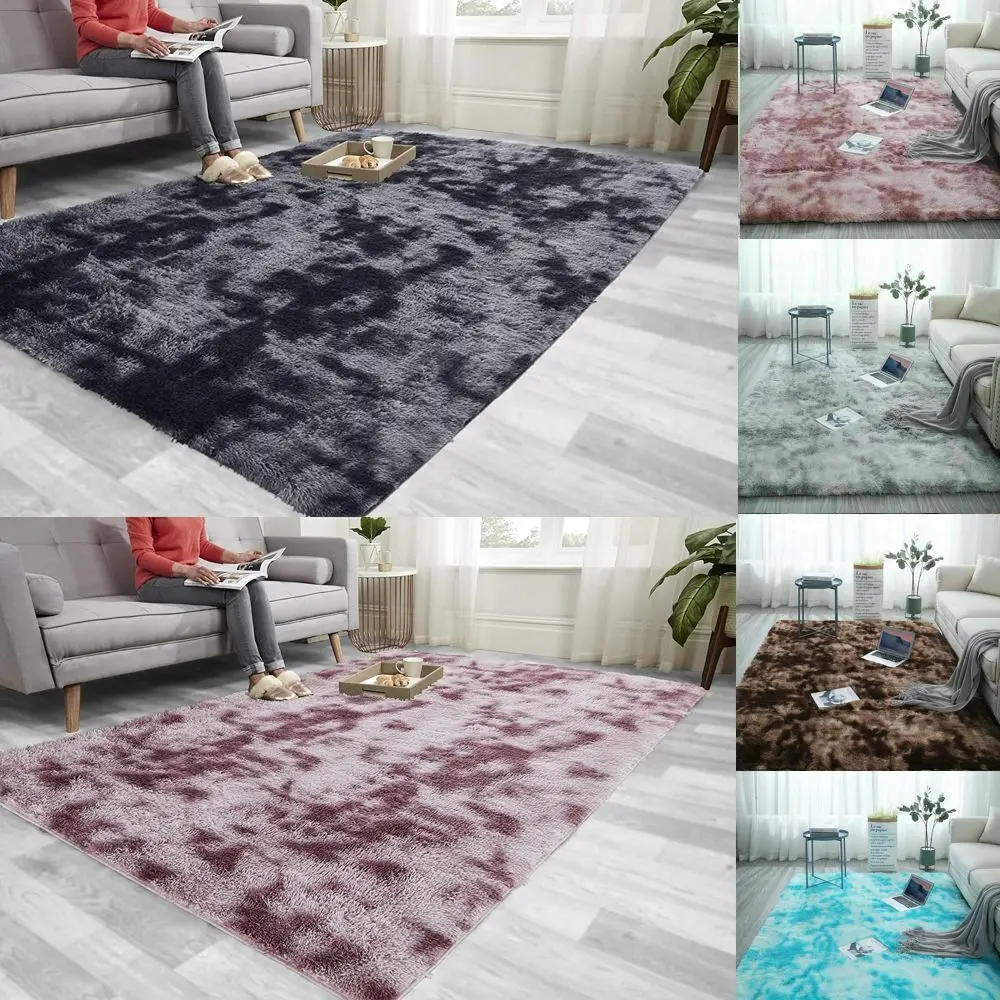 Fluffy Rugs Large Shaggy Rug Living Room Bedroom Anti-Slip Soft Carpet Floor Mat