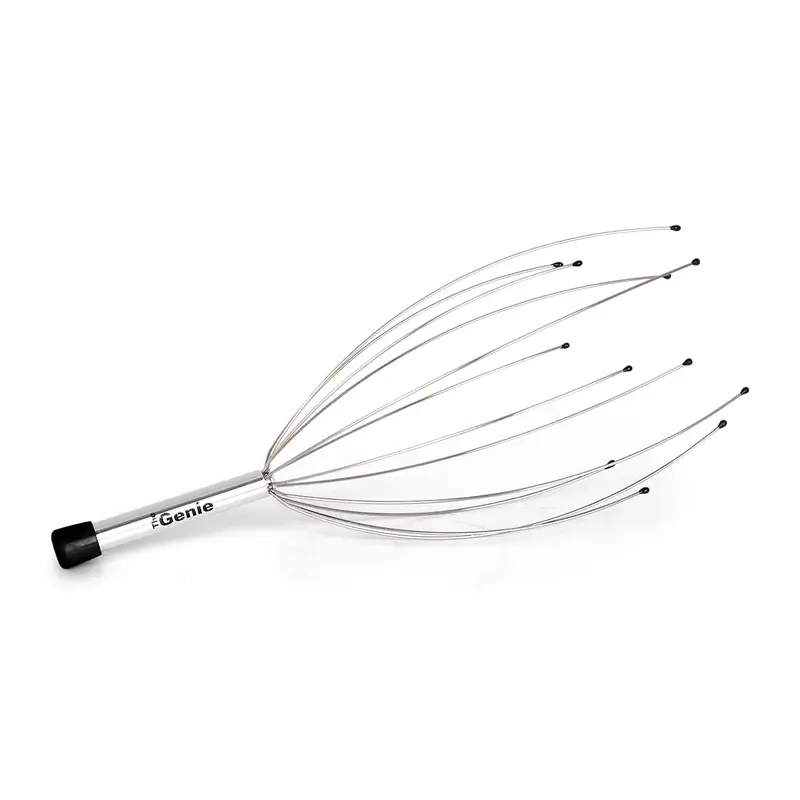 The Genie Metal Scalp Massager Tool Handheld Head Scratchers for Head Neck Scalp Stress Relief Release Relax Relieve Head Pressure Stainless Steel Body Care Lightweight 4