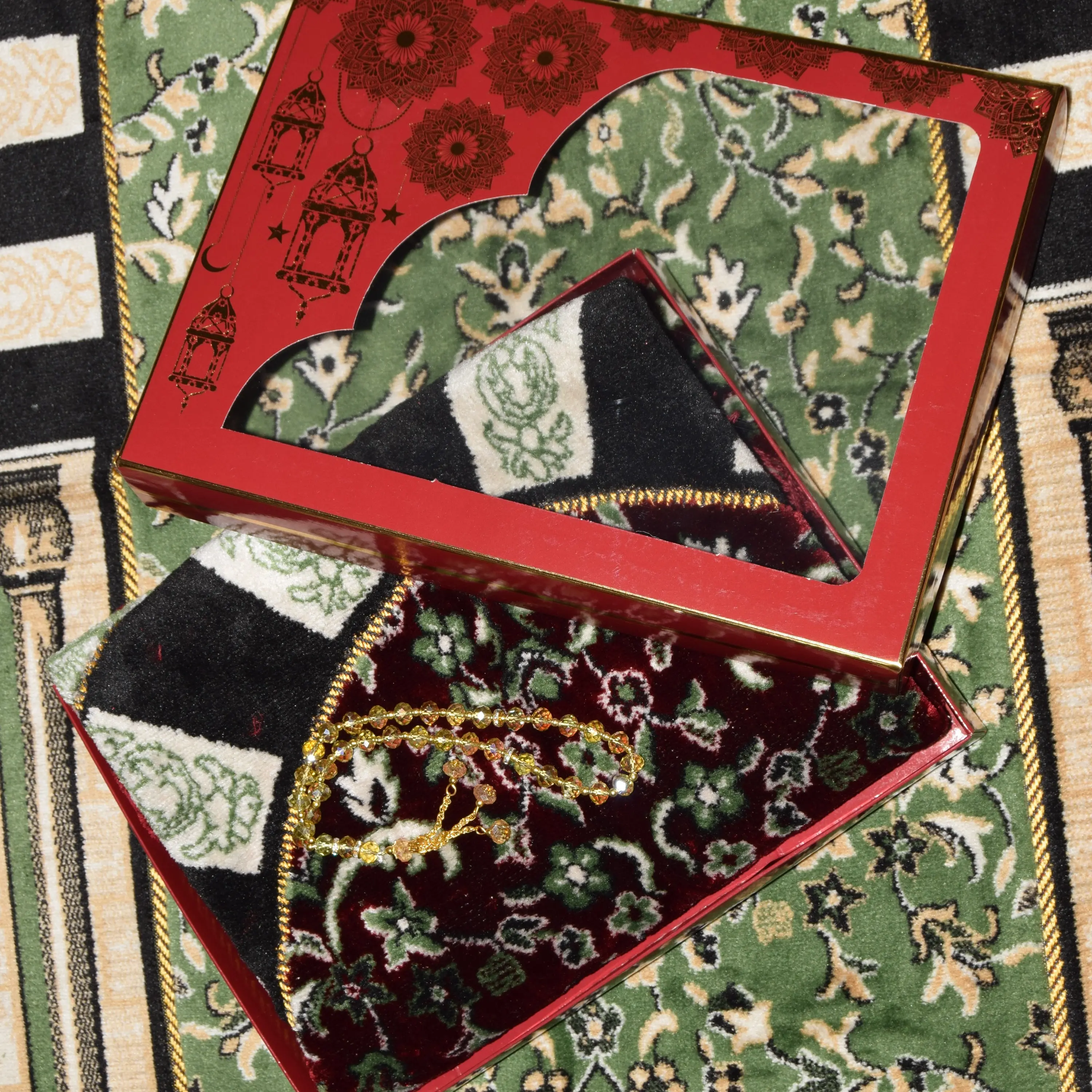 Soft Prayer Mats Rawdah Inspired Pattern- Made in Saudi Arabia Medina Floral Print Also Available as Gift Set prayermat matching travel mat prayerrug