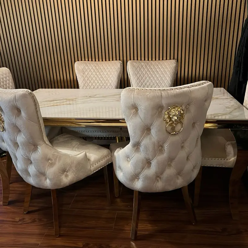 Kata Gold Louis with Cream Gold Victoria Chairs - 1.5M 8